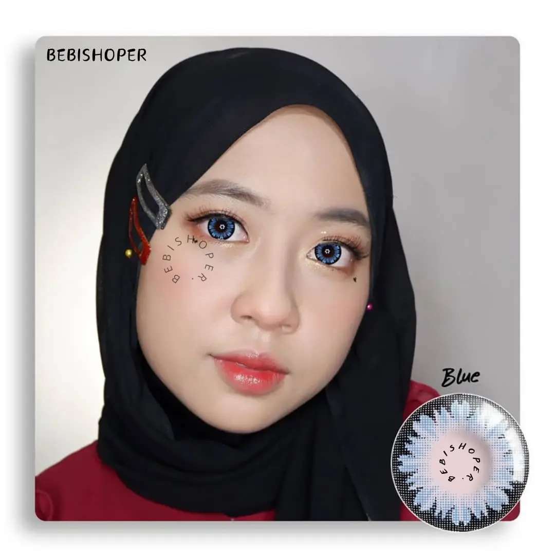 COD X2 Mochi DIA 16.00mm MINUS BLACK GREY HAZEL BLUE (-0.50 s/d -6.00) by Exoticon Big Eyes 16m Lensa Kontak / BS SOFTLEN