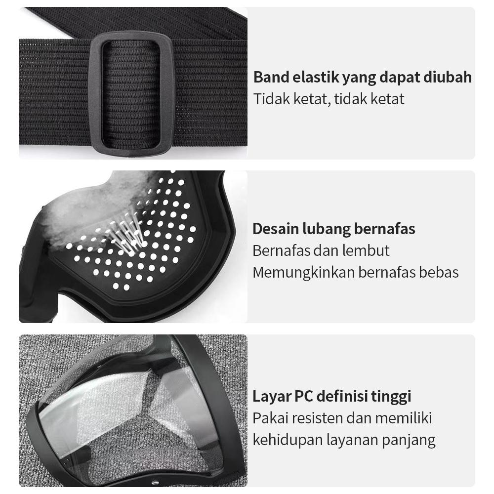 Pelindung Wajah Pelindung Wajah Penuh Masker Keselamatan Transparan Dengan Filter Tahan Percikan Minyak Penutup Kepala Anti-kabut Kacamata Pelindung Kerja Pelindung Wajah Pelindung Wajah Akrilik Topeng untuk bersepeda di luar ruangan Outdoor