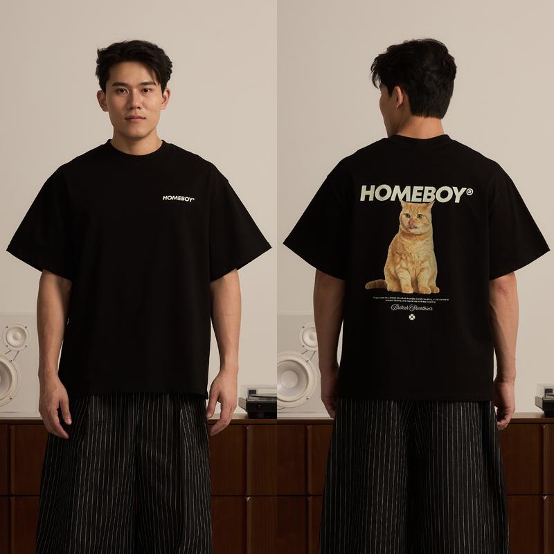 Áo OVERSIZE HOMEBOY HB.CHERD CHAI, 100% cotton, mặc hàng ngày