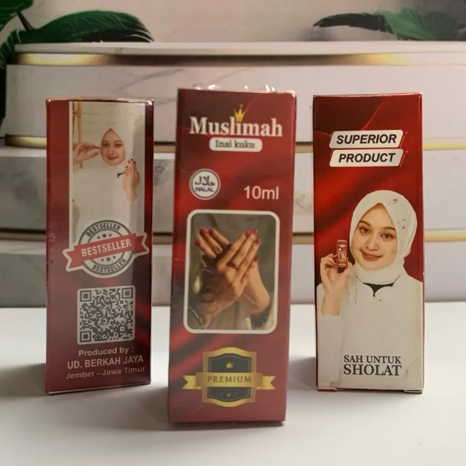 Muslimah Inai Kuku Premium Halal Best Seller Nail Polish