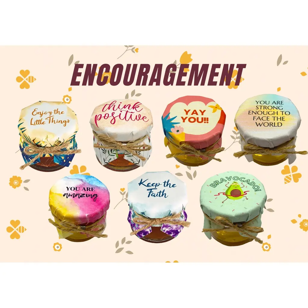 HoneySpree Mini Honey Jar Encouragement Gifts | Thoughtful Motivational Gift for Friends, Family, Colleagues