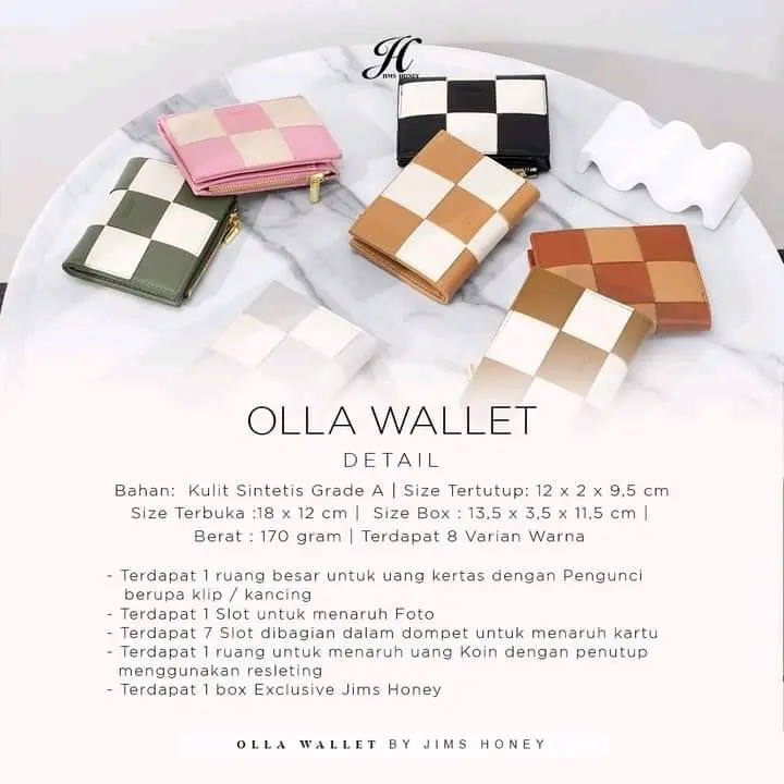 DETAILS: Bahan : Kulit Sintetis Grade A Size kondisi tertutup: 12 x 2 x 9,5 cm Size kondisi terbuka: 18 x 12 cm Size Box : 13,5 x 3,5 x 11,5 cm  Berat : 170 gr 0