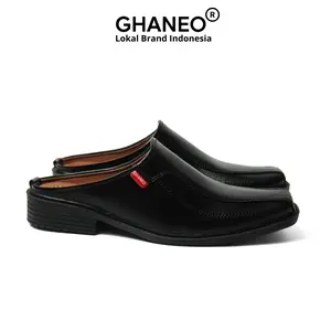 Ghaneo - Sepatu Slop Pria Bustong Pantofel Casual Kulit Sintetis BP-3