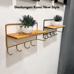 Gantungan Kunci New Style || Keranga Besi dan Amblan Kayu Pinus Oven