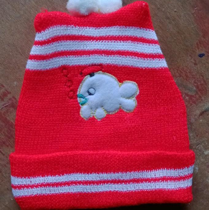Topi Rajut Bayi New Born 0-4 Bulan / Topi Rajut  Pelindung Kepala Bayi 7