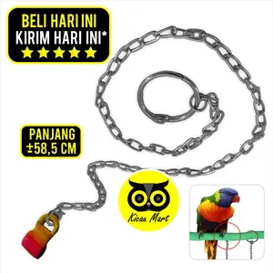 KICAU MART Rantai Kaki Burung Nuri Falk Parkit Parrot Aksesories Kaki Burung Latih Training Burung Rantai Free Flying Umbaran