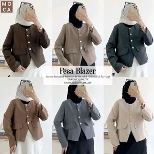 Pesa Blazer Blouse Oversize Atasan Polos  Original Ori Moca Berlabel