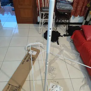BAS Gantungan baju rak besi rak jemuran portable stand hanger single tempat pakaian rak baju