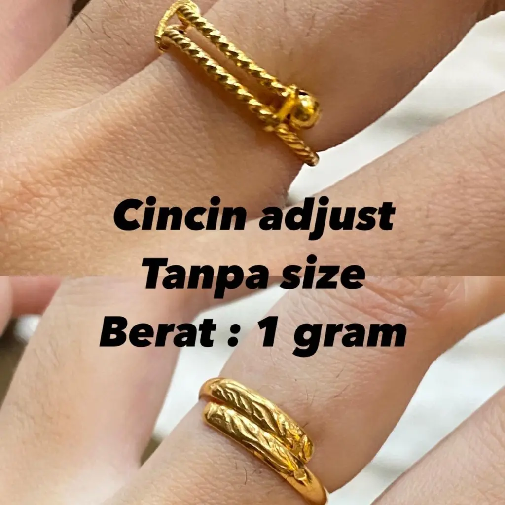 Cincin Flexible I Bisa Besar Kecil (Tanpa size) Kode: 1g