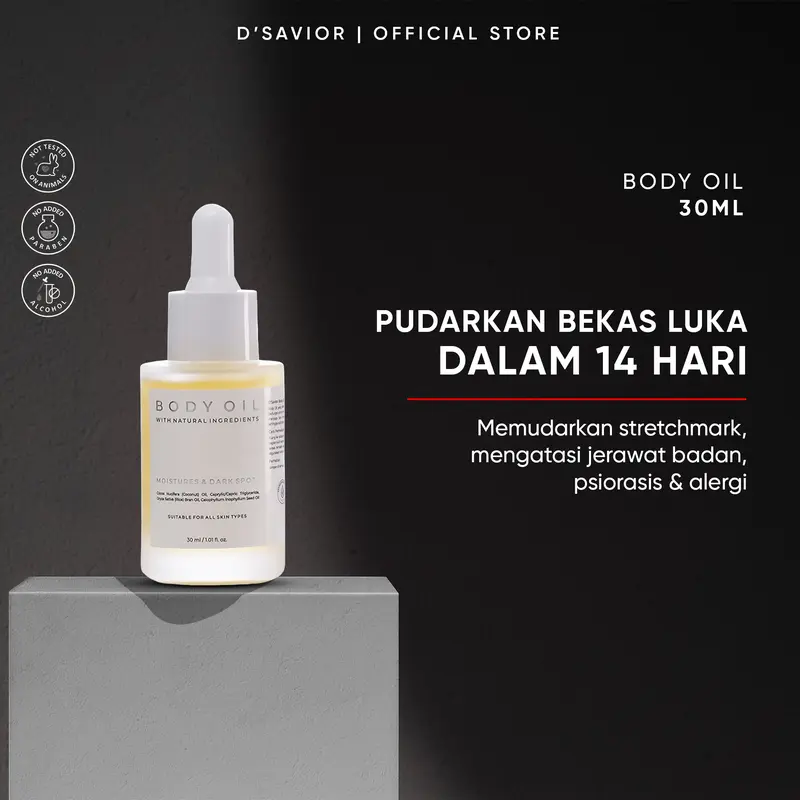 D'SAVIOR Dark Spot Remover (Brightening Body Serum 150ML + Body Oil + Arabican Scrub Soap) 6