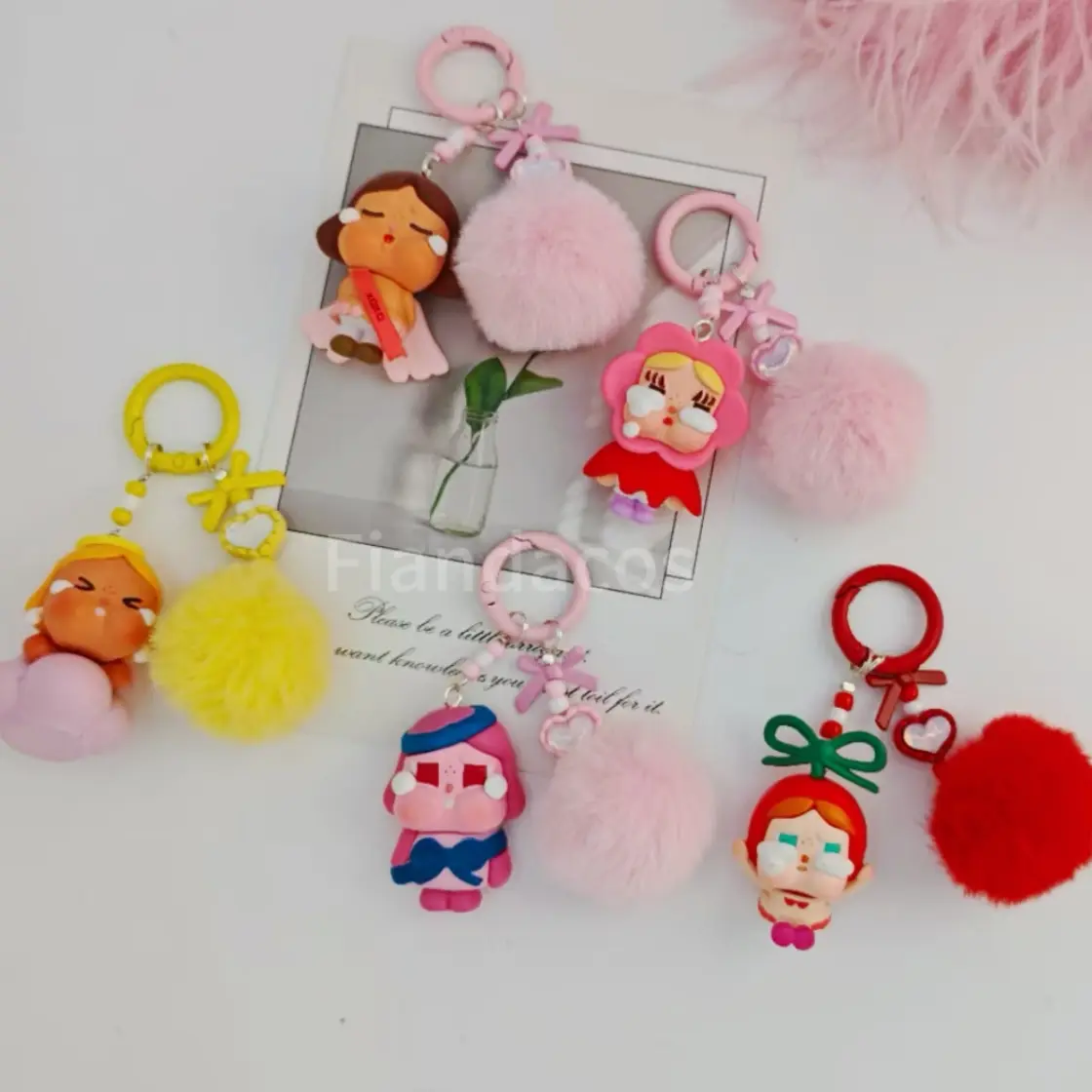 2025New CryBaby Cute Keychain Bagchain phonechain Car Key Pendant Girl Cute Bag Pendant
