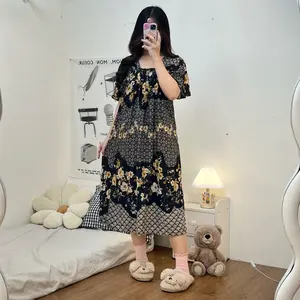 Sapasara - Daster Fuji Jumbo Daster Rayon Kerut Dada LD 120 Non Busui Friendly Etalase 2 Cantik Nyaman Motif Kombinasi Karet Rayon Santung All Size