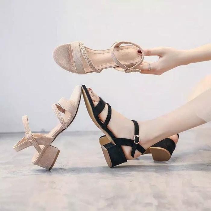 LADANG ONLINE - HAK TAHU KEPANG AD 05 SANDAL HEELS WANITA CANTIK MODIS STYLISH BISA BAYAR DITEMPAT 3