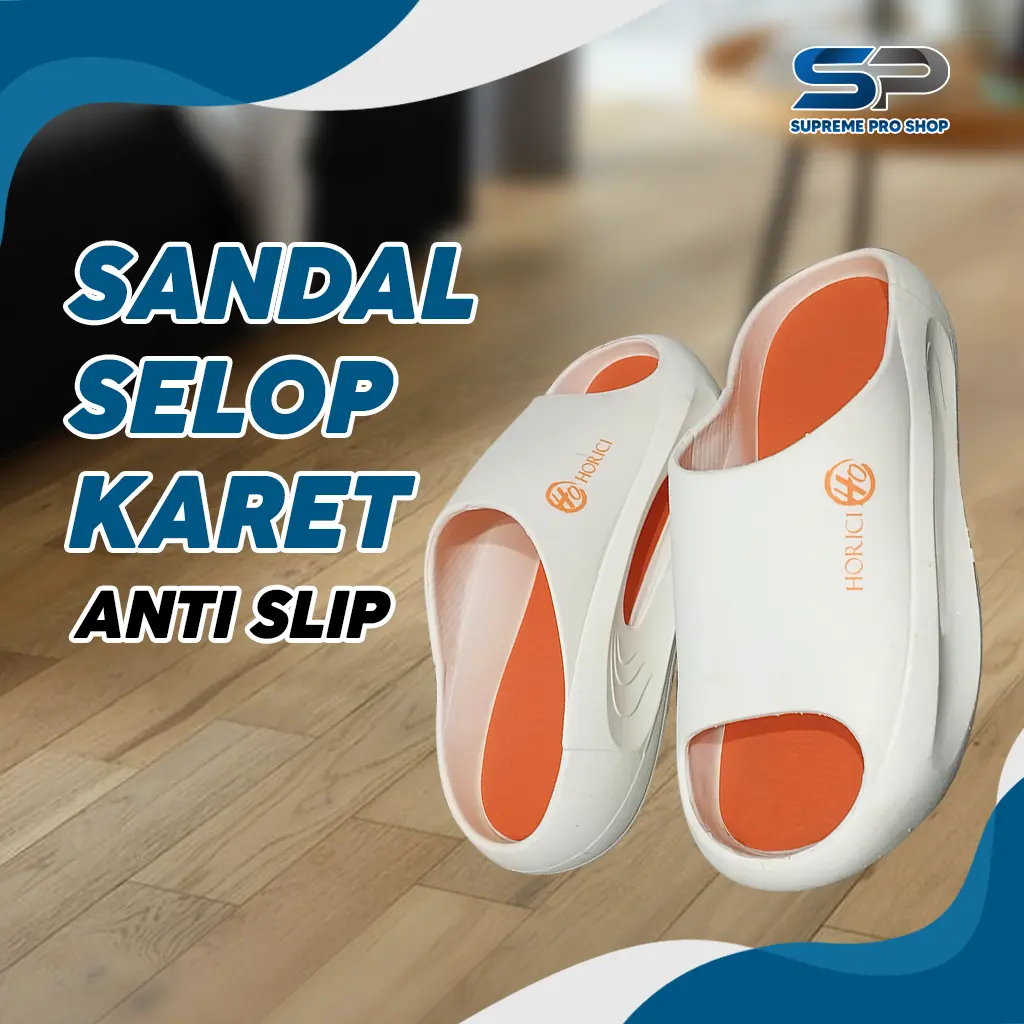 Supreme Pro Shop Sandal Mode Outdoor Indoor Sendal Slop Sendal Selop Wanita Pria Sendal Karet Empuk Anti Slip jalan-jalan santai