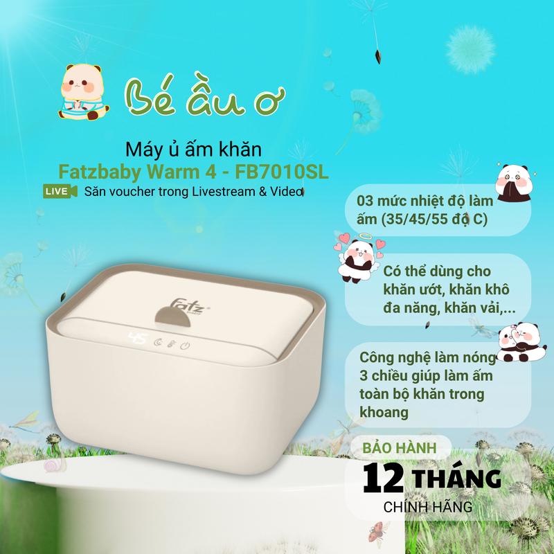 Máy ủ ấm khăn giấy ướt cho bé Fatzbaby WARM 4 FB7010SL