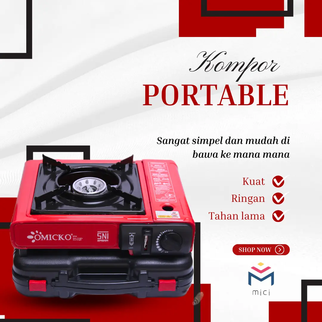 MICI - Kompor Portable 2 in 1 Kompor Gas Portable Besi