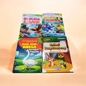 PAKET 4 BUKU ANAK - ANAK / BUKU CERITA ANAK BERGAMBAR / BUKU CERITA BILINGUAL / CERITA ANAK BERWARNA / KELOMANG RUSA / MERAK YANG SOMBONG / ANJING & AYAM / RAJJA KATA & ULAR / BESTSELLER