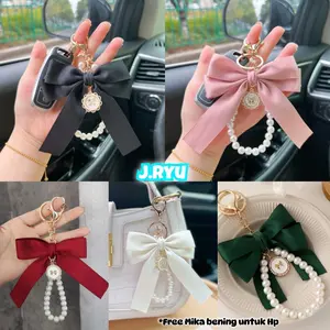 JRYU Gantungan Hp CLASSIC RIBBON (TEBAL)  Gantungan Tas pita Gantungan kunci pita