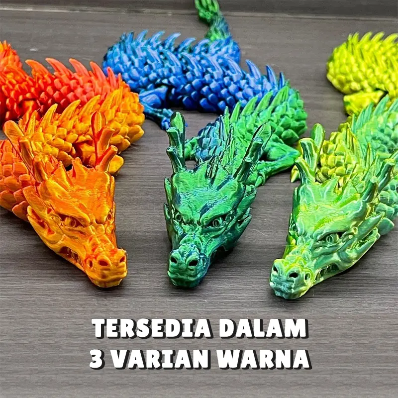 DYL Mainan Action Figure Articulated 3D Dragon Model Pajangan / Mainan Artikulasi Fidget Naga Manga Anime Toy