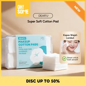 OHSOME-DEAR'U Makeup Cotton Pads 475 / 1000 / 2000 Pcs – Kapas Wajah Halus Tebal Tipis Isi Banyak untuk Pembersih Makeup