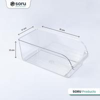 Gambar SORU - Kotak Kontainer Transparan Organizer Kulkas Tempat Penyimpanan Container Makanan Buah Sayur - Terbuka dari Soru Indonesia Kota Bandung 2 Tokopedia
