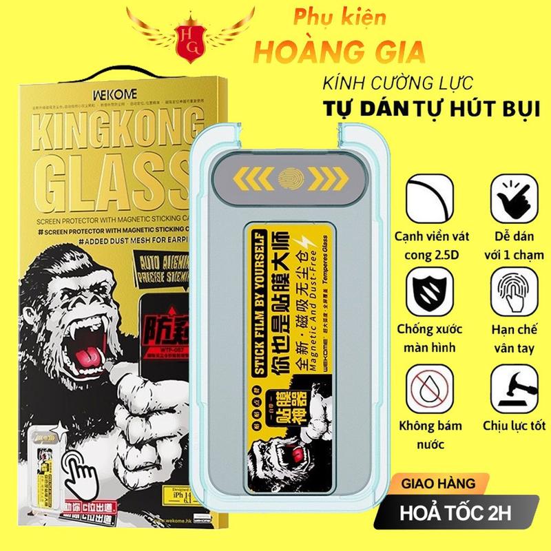 Cường Lực KingKong iPhone tự dán tự hút bụi Chống Nhìn Trộm iP 15 pro max 18 Pro max 17 Pro max 16e 16 pro max 14Promax 13 12 11