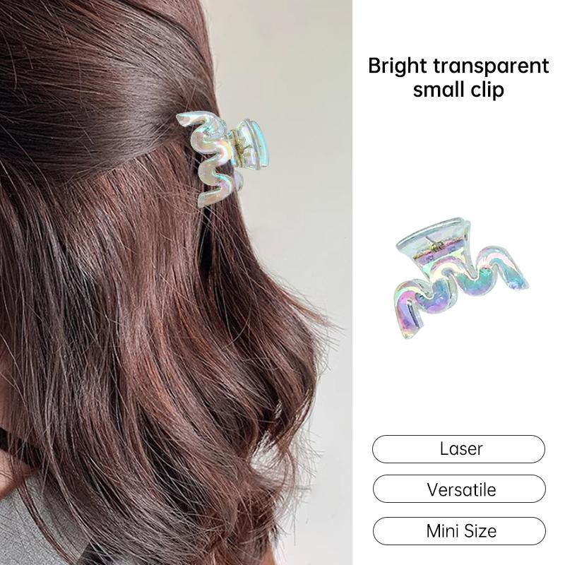 Kẹp Tóc mini Trong Suốt Nhiều Màu Thời Trang Cho Nữ/Kẹp Tóc  Laser Giả Tưởng Nhỏ Vuốt Tóc Siêu Bất Tử