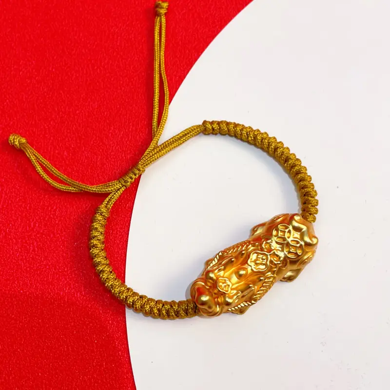 Gelang tali tenunan tangan gelang Pixiu besar 40mm gaya couple (PXSS-001 ) 4