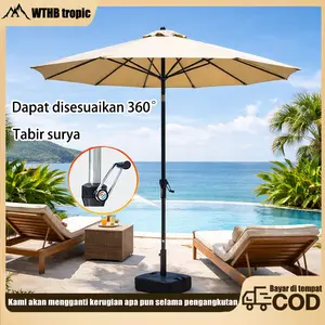 【COD】Payung lipat payung pasar payung taman payung kafe payung tenda payung lipat besar payung tahan air dan pelindung UV payung pantai kerai pasar tenda kios