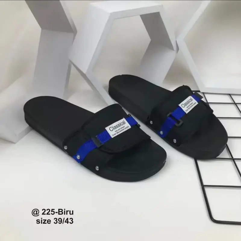 SUPADOS Sendal Selop Unisex WB Blue 225 Sandal Slide Pria Kekinian Sandal Slipers Ready Size 26-43 Shoes 0