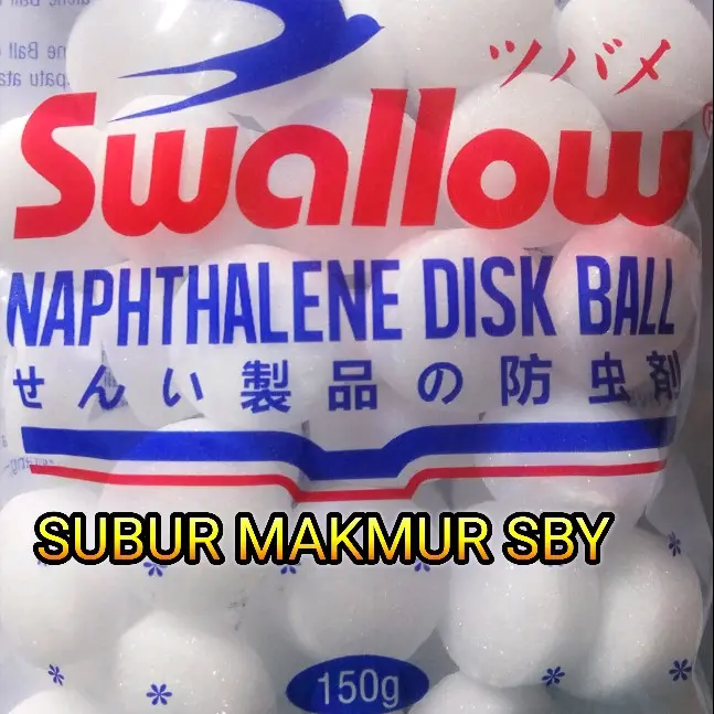 Kapur Barus merk SWALLOW / KAMPER SWALLOW 150 GRAM PUTIH NAPHTHALENE DISK BALL 150 GRAM