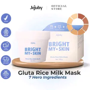 GLUTA Rice Milk Mask JEJUBY Masker Badan Body Bleaching Badan baru Hanya Rp65.000!