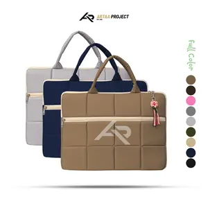 Puffy Series Laptop Bag: Tsuki Double Compartement | Tas Laptop Puffy dengan Saku di Depan Ukuran 13-14-15 Inch All Size Full Color