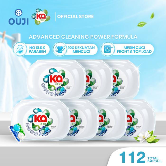 Gambar BUY 5 GET 2 KA 4in1 Detergen Kapsul - Advanced Cleaning Power Formula - Hard Pack isi 16 pcs dari Ouji Seiyaku Indonesia Kab. Bekasi Tokopedia