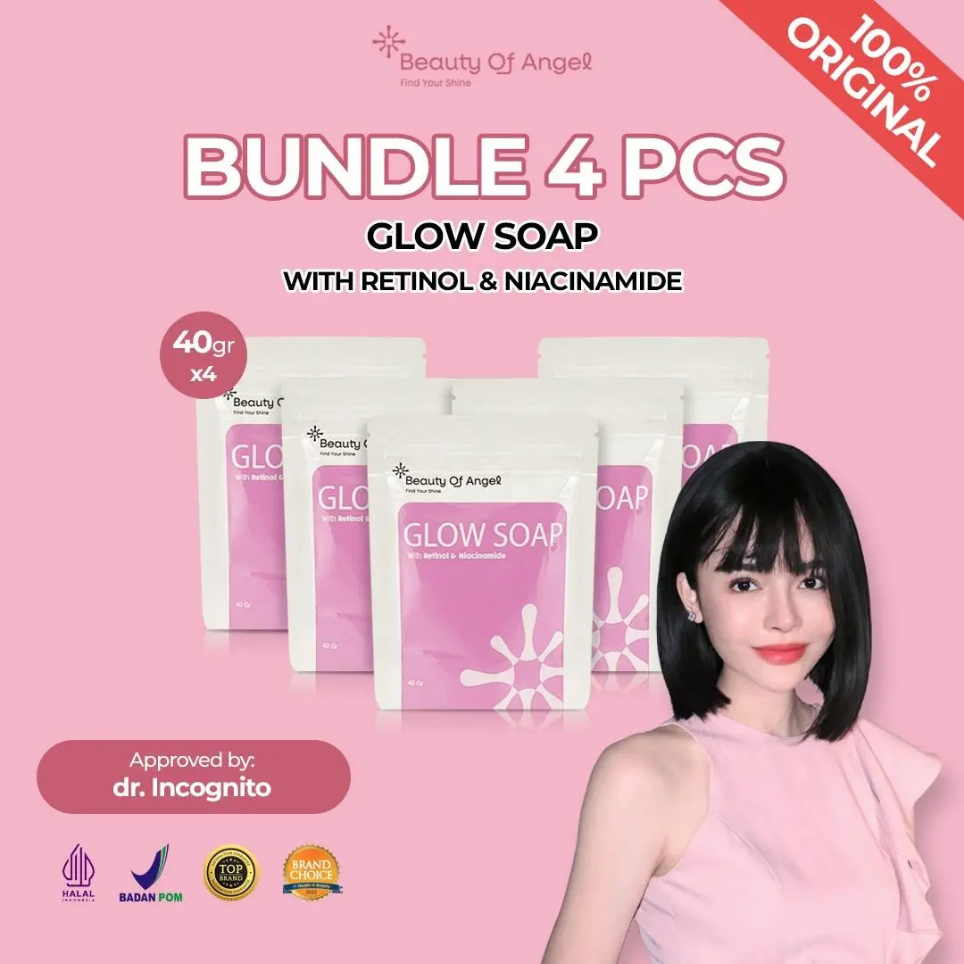 [ PROMO AMBYAR ] Sabun Beauty Of Angel Glow Soap Retinol Niacinamide Sabun Kecantikan Approved Dr.Incognito Sabun Pencerah Wajah Aman Untuk Busui Mencerahkan Melembabkan Kulit Kulit Kering Kulit Kusam Permanen Paket Skincare Paket Kecantikan Richard Lee