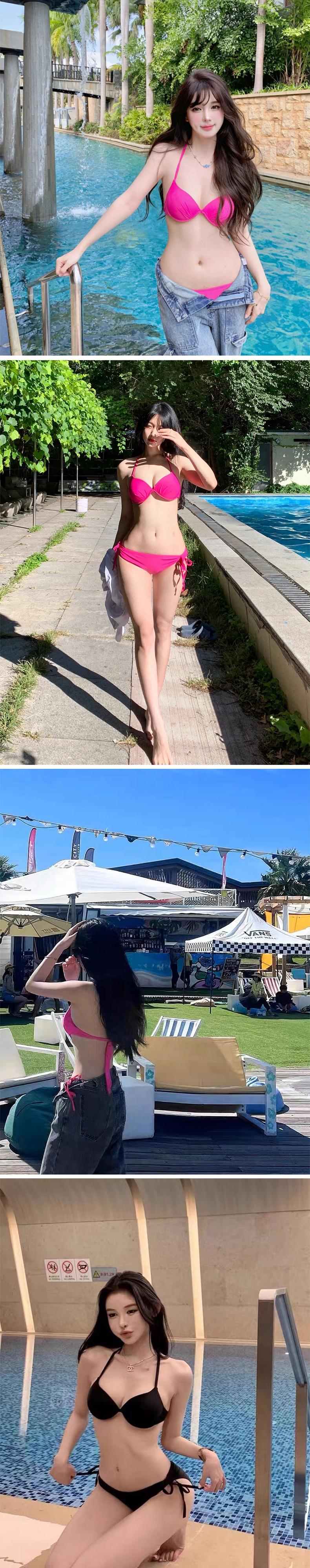 Product Introduction of bikini / ชุดว่ายน้ําผู้หญิง / บิกินี่ / บิกินี่สีแดง / ชุดว่ายน้ำเซ็กซี่ / ชุดว่ายน้ำ 1