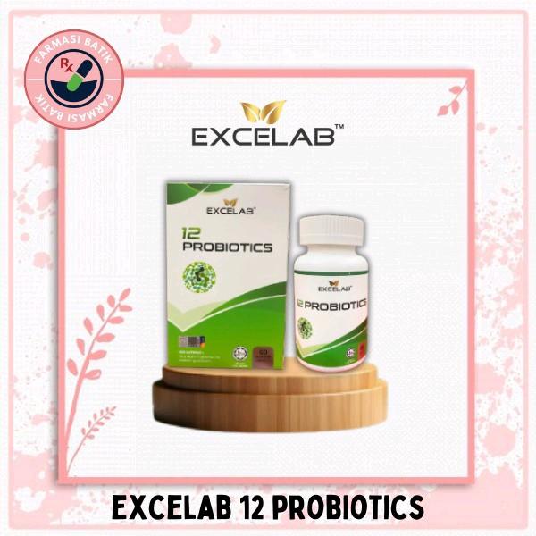 Excelab 12 Probiotics 60's for Gut Health Suitable for Age 12 Onwards ...