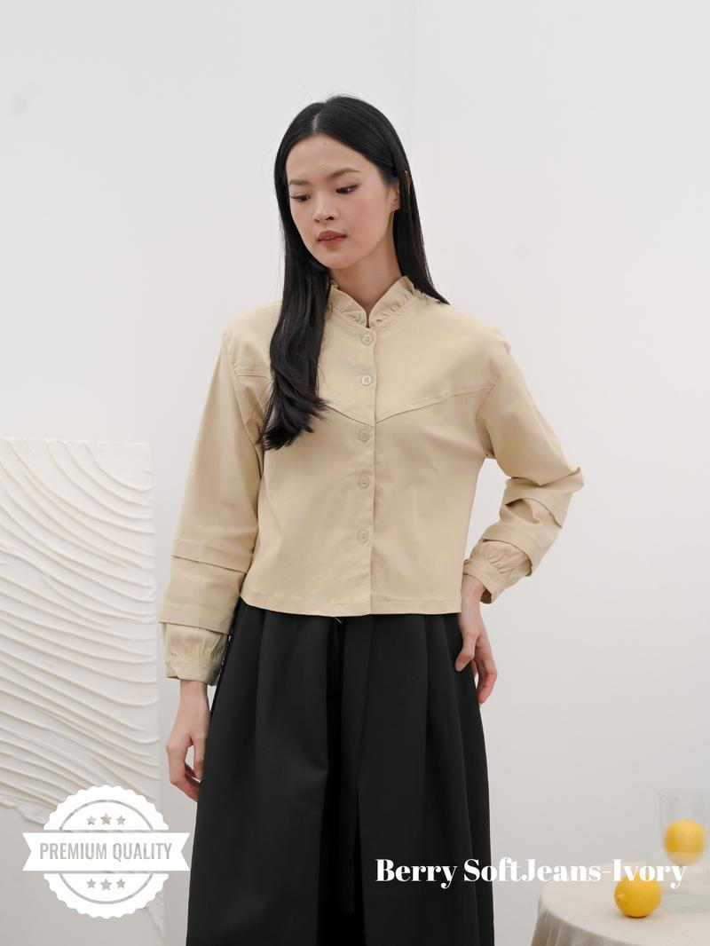 Product Introduction of Cammomile NEW BERRY outer corduray lengan polos 2307011 atasan wanita kekinian jaket wanita korean style 24