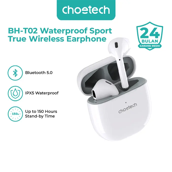 Choetech BH-T02 True Wireless Earbuds Waterproof Sport Bluetooth Earphone