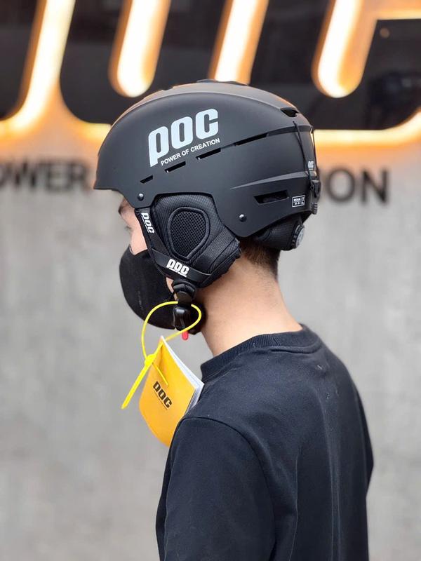 Nón Bảo Hiểm POC P10 – Đạt Chuẩn Xe Máy Kèm Ốp Tai Tháo Rời Mũ POC Chính Hãng - Đen Nhám