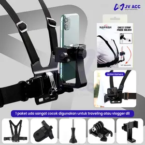 NANVAN 1 PAKET TALI STRAP HP GO PRO HERO ACTION CAM DUDUKAN DADA YOUTUBER VLOG