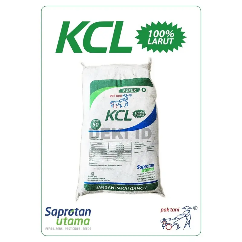 KCL Putih Pak Tani 500 gr Repack Pupuk Kalium Tinggi Tanaman Buah Bunga Sayur 2