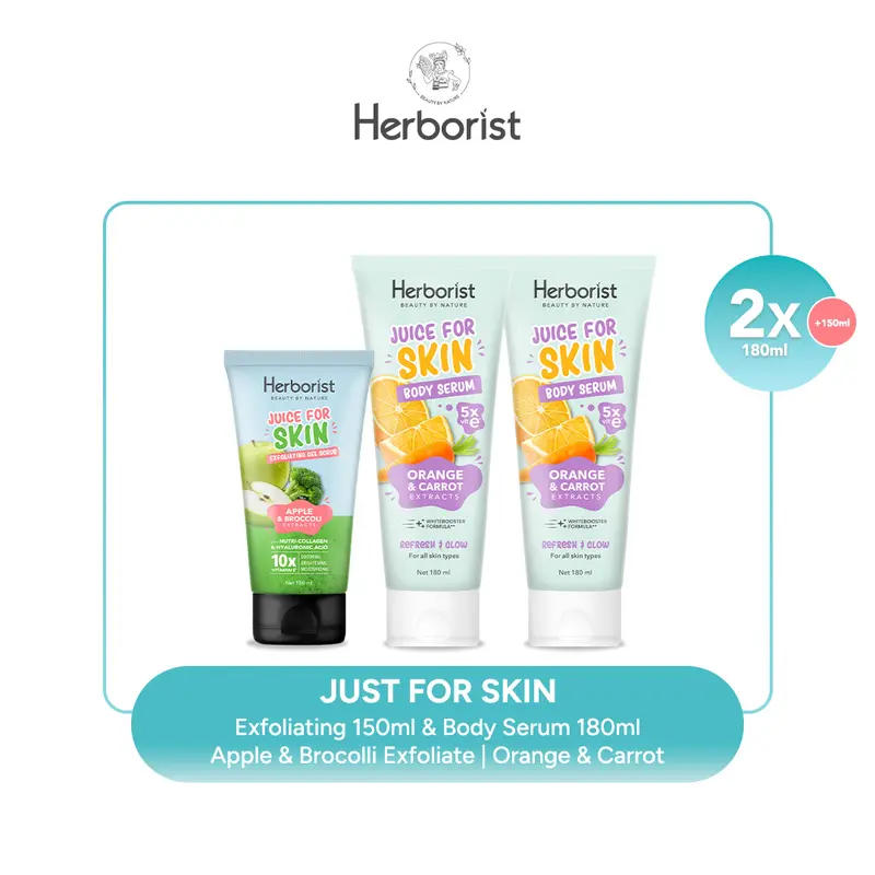 [FYC] Herborist Juice For Skin Body Serum / Body Scrub / Face Scrub All Variant 180ml (isi 3 pcs) 3