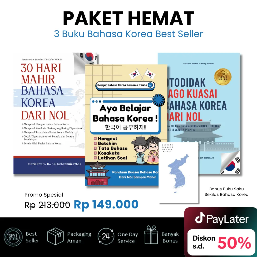 Paket Murah 3 Buku Bahasa Korea Best Seller