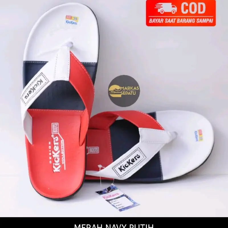 Sandal Jepit Pria Kickers Original Distro Terbaru Sendal Karet 1