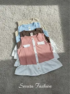 SEVARA - Mira Vest 2589 Knitwear - Top - Atasan - Rompi Wanita bahan Rajut Korean Look for Daily 4 warna