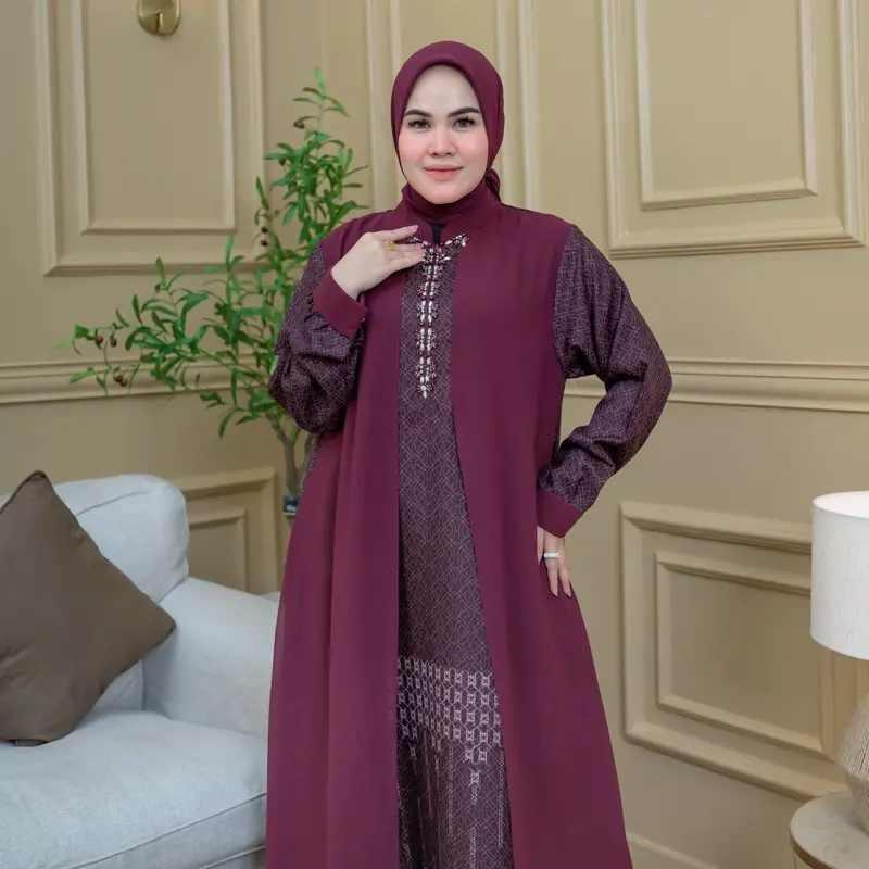 READY HINAYAH Dress Set Jilbab Big Size M001 Casual Wanita