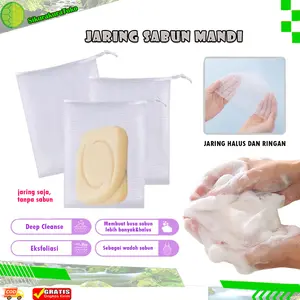Kantong Tempat Sabun Batang Jaring Pembuat Busa saringan kamper pengharum kamar mandi