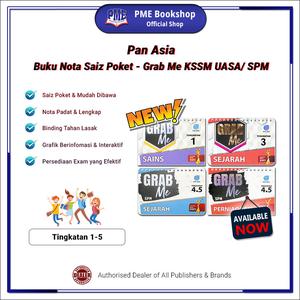 【PME Bookshop】 (2025) Pan Asia: Buku Grab Me SPM Tingkatan 4 & 5 / UASA Tingkatan 1, 2, 3 | Nota Ringkas Saiz Poket Sejarah | Rujukan
