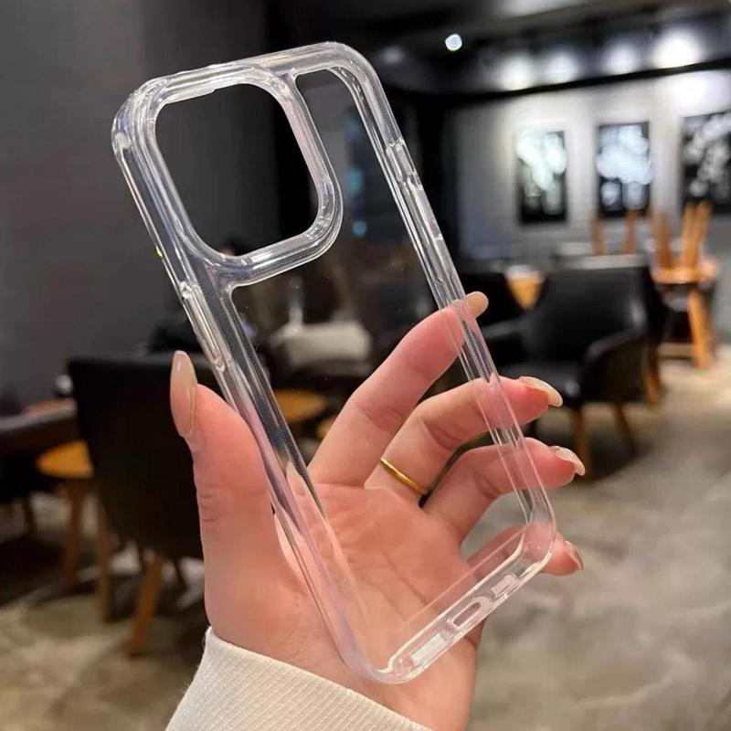 Ốp lưng iPhone trong suốt, chống sốc, ít để lại dấu vân tay, kiểu dáng đơn giản, thích hợp cho học sinh và dân văn phòng, dùng được cho các mẫu 11/12/13/14/15/16/17/18/Xr/Xs Max/7P/X/17 Air/Pro/Pro Max/Plus